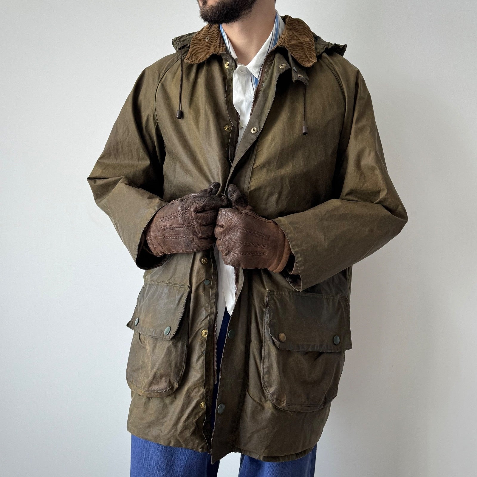 1970s Vintage Barbour Gamefair Waxed Jacket With Lined / Hooded