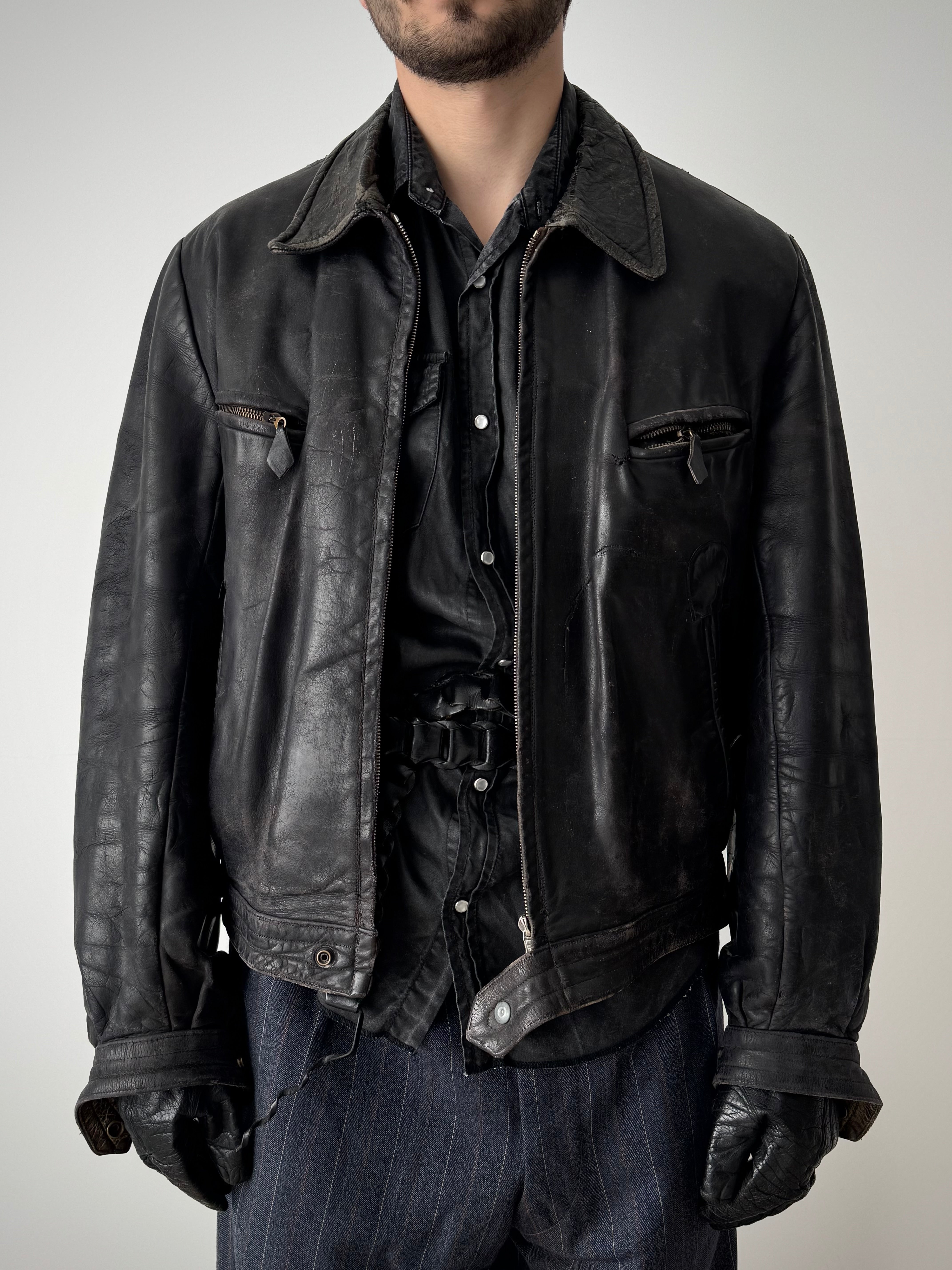 1940s German Cyclist Leather Jacket – Thepuregarb