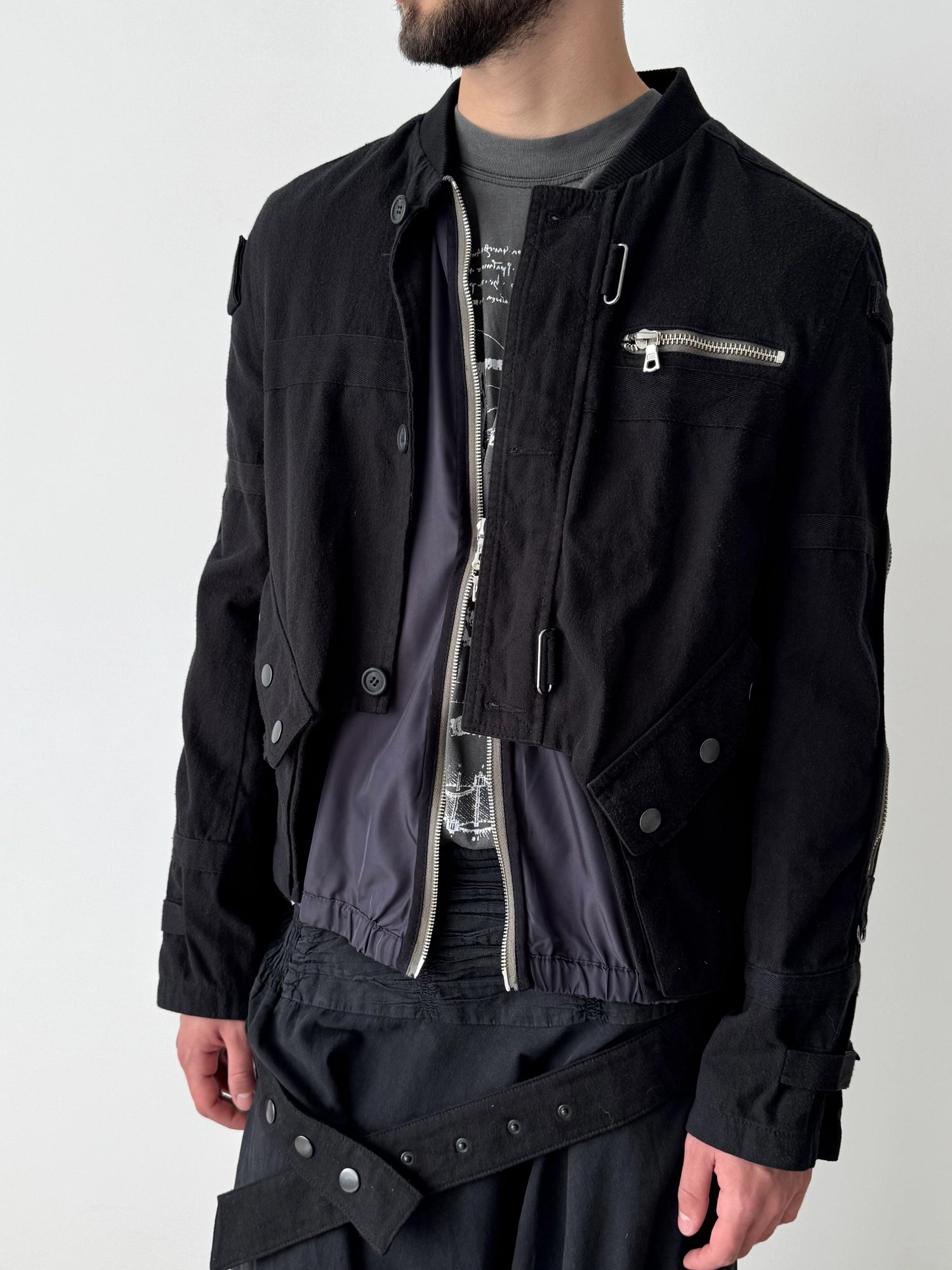 dries van noten 14aw コート archive AW14 Dries Van Noten 'Backzip' Archive Cotton Bomber Jacket