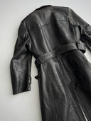1940s German Officer Pigskin Leather Trench Coat