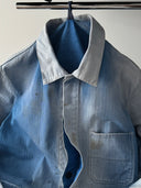 1980s German Workwear HBT Sun Faded Chore Jacket