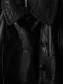 1942 Dated Swiss Army Belted Leather Trench Coat