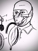 1960s Soviet Aviation 'КМ-15И' Oxygen Mask