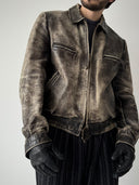 1950s German Flying Type Faded Leather Jacket