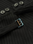 1930s German Buckle Back Striped Suit Trousers