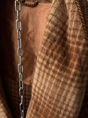 1960s European Wool Checked Smoking Lounge Jacket