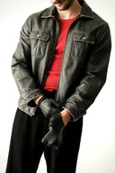 2000s Biker Faded Soft Leather Jacket