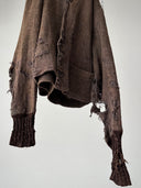 1930s German Thrashed Wool Knit Cardigan