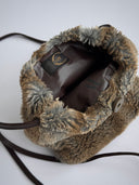 2000s Just Cavalli Faux Fur Shoulder Bag