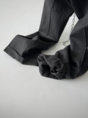 1940s European Work Pleated Striped Trousers
