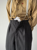 1940s Swiss 'PKZ' Striped Wool Trousers