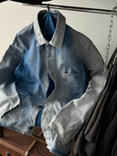 1980s German Workwear HBT Sun Faded Chore Jacket