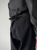 1930s German Buckle Back Striped Suit Trousers