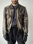 1950s German Flying Type Faded Leather Jacket