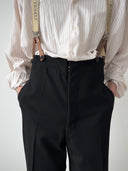 1920s German Buckle Back Worsted Wool Suit Trousers