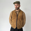 Vintage 1960s French Workwear ‘Eclair’ Zip Sheepskin Shearling Gilet Vest