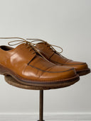 Officine Creative Brown Leather Derby Shoes