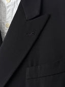 1940s European Black Double Breasted Bespoke Wool Suit