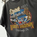 Vintage 1992 Harley Davidson Pittsburgh Faded Distressed T-Shirt