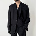 1960s Vintage Austrian Style Three Piece Black Suit