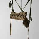1970s Vintage Chinese Style Hunting Shooting Ammo Khaki Belt-Bag