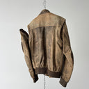 Vintage 1980s IXS Racing Faded Brown Leather 2 in 1 Moto Jacket