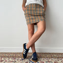 Iconic Vintage 00s Women's Burberry London Nova Check Mini Skirt