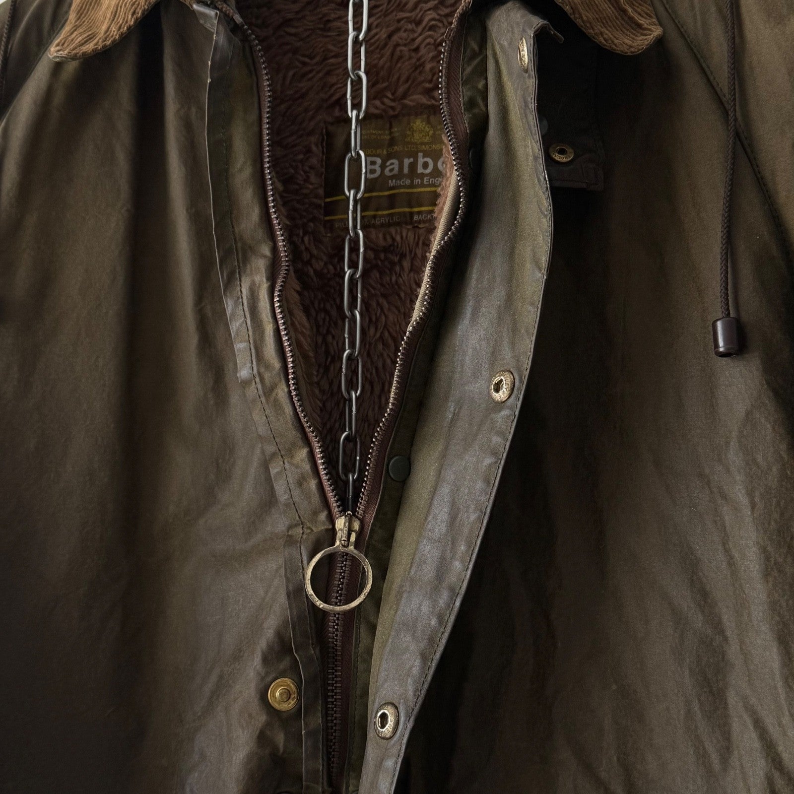 1970s Vintage Barbour Gamefair Waxed Jacket With Lined / Hooded