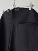 Vintage 1950s British Railway Work Fishtail Navy Wool Trousers