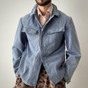 1950s Swiss Army Work Metal Button Denim Chore Jacket