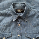 Vintage RRL Ralph Lauren Indigo Chambray Western Button Shirt