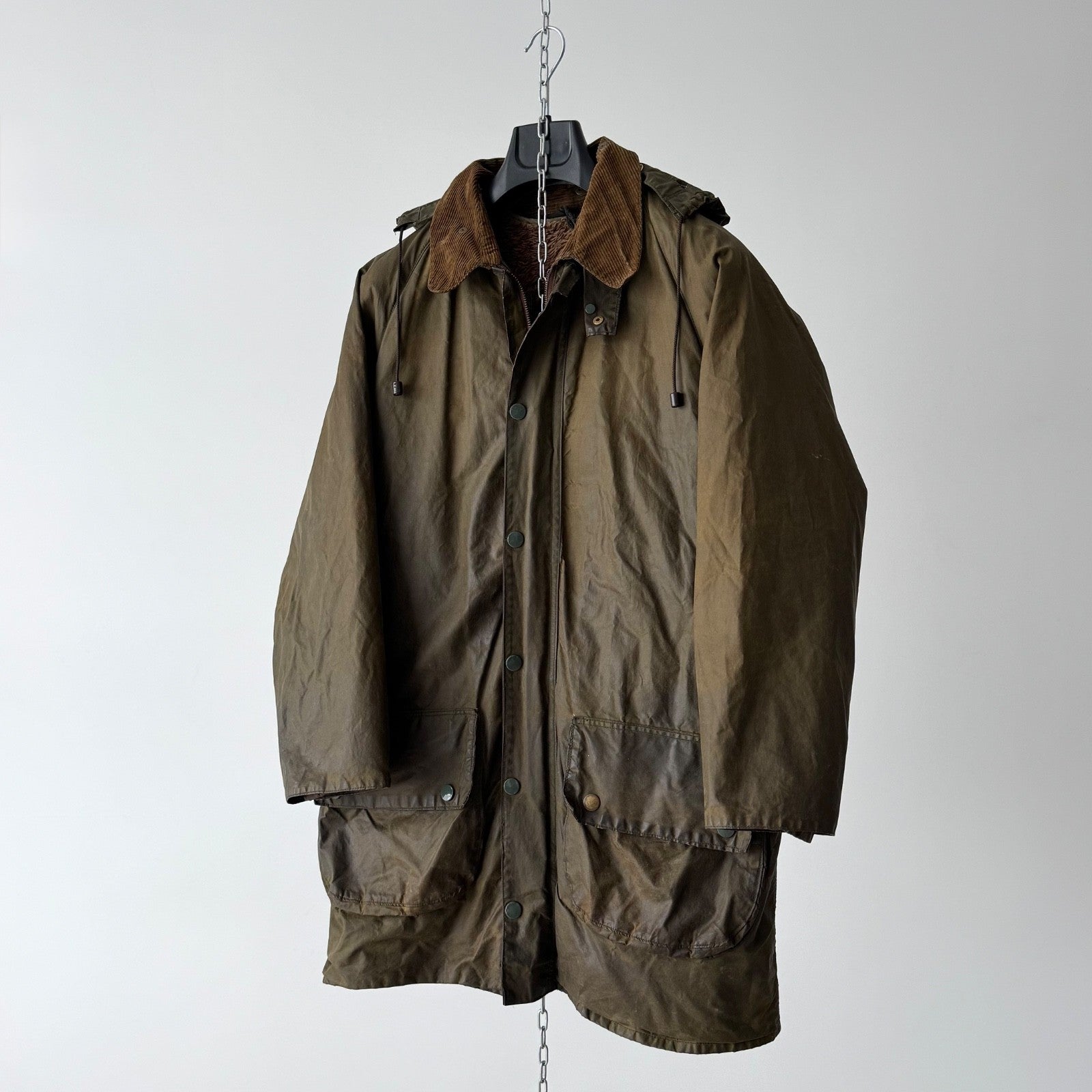 1970s Vintage Barbour Gamefair Waxed Jacket With Lined / Hooded