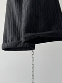 1950s Vintage European Black Striped Work Suspender Trousers