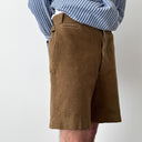 1940s Vintage WW2 Era European Khaki Wool Shorts