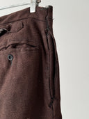 1920s French Workwear ‘Boro’ Buckle Back Faded Winter Pants