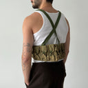 1970s Vintage Chinese Style Hunting Shooting Ammo Khaki Belt-Bag