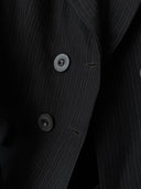 1940s German Women’s Wool Gabardine Striped Double Breasted Skirt Suit