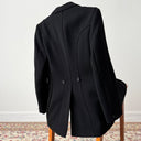 ≈1920s Antique French Women’s Black Wool Sack Coat