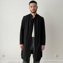 Antique ≈1920s French ‘Solide’ Buttons Black Cassock Jacket