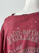 Vintage Harley Davidson Sacramento Thrashed Cropped T-Shirt