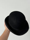 1940s Herbert Johnson England Black Bowler Hat