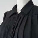 1910s Antique Edwardian Women’s Snap Up Black Wool Bodice Jacket