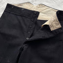 Vintage 1950s British Railway Work Fishtail Navy Wool Trousers