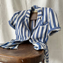 1930s French Women’s Bespoke Short Sleeve Striped Blazer