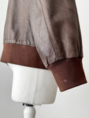 Faconnable Lambskin Leather Brown Jacket
