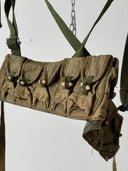 1970s Vintage Chinese Style Hunting Shooting Ammo Khaki Belt-Bag