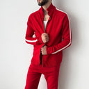 1970s Vintage Polska Poland Retro Red Training Track Suit