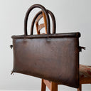 Antique 1900s German Butcher Knife Leather Tote Bag