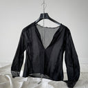 Vintage Women's 00s Gucci by Zamasport Black Light Cotton Blouse