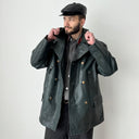 1950s Vintage Post WW2 Era German Dispatch Riders Double Breasted Leather Jacket